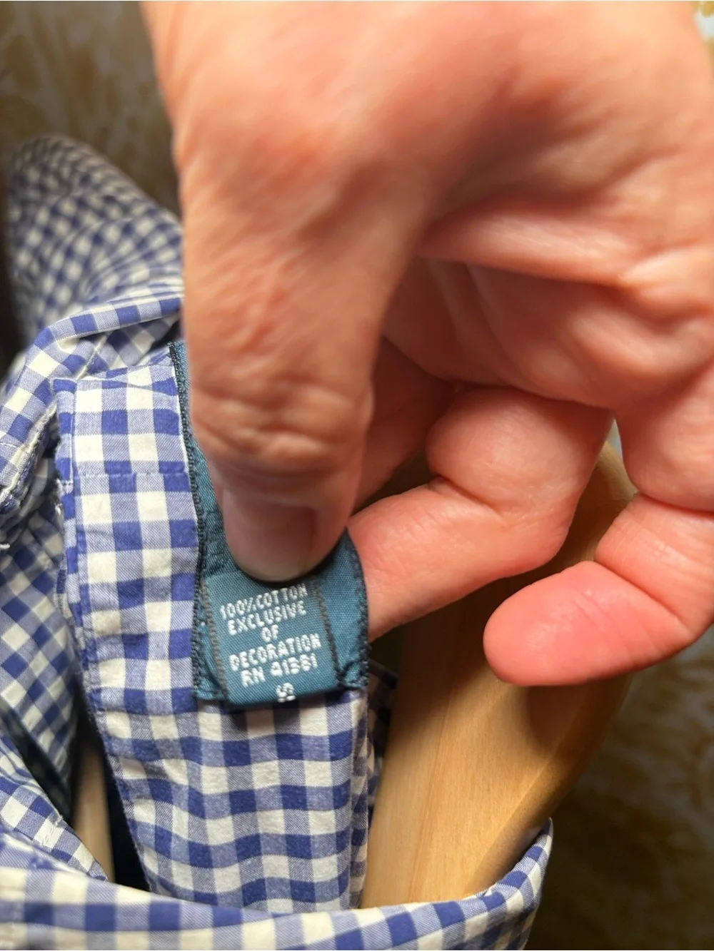 Ralph Lauren Blue Gingham Button Down Shirt | Classic Pony Logo | Preppy